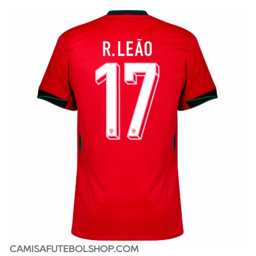 Camisa de time de futebol Portugal Rafael Leao #17 Replicas 1º Equipamento Europeu 2024 Manga Curta